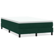 Letto matrimoniale | Letto per adulti | Giroletto a Molle senza Materasso Verde Scuro 120x210cm Velluto