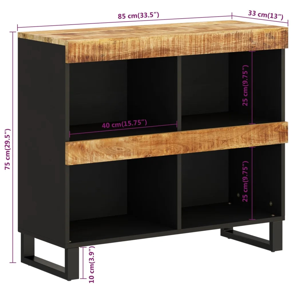 Credenza | Madia | Buffet da pranzo | Armadio da pranzo 85x33x75 cm in Legno Massello di Mango