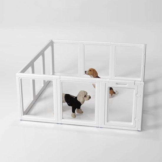 Box di trasparenza per animali domestici - Facile da installare e rimuovere - Ideale per cani, gatti e conigli - Box di gioco per interni per animali domestici