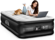 Matrassone per una persona con pompa integrata - Matrasso autoinflante in 3 minuti - Portatile e ripiegabile - Letto da campeggio 190 × 99 × 46 cm