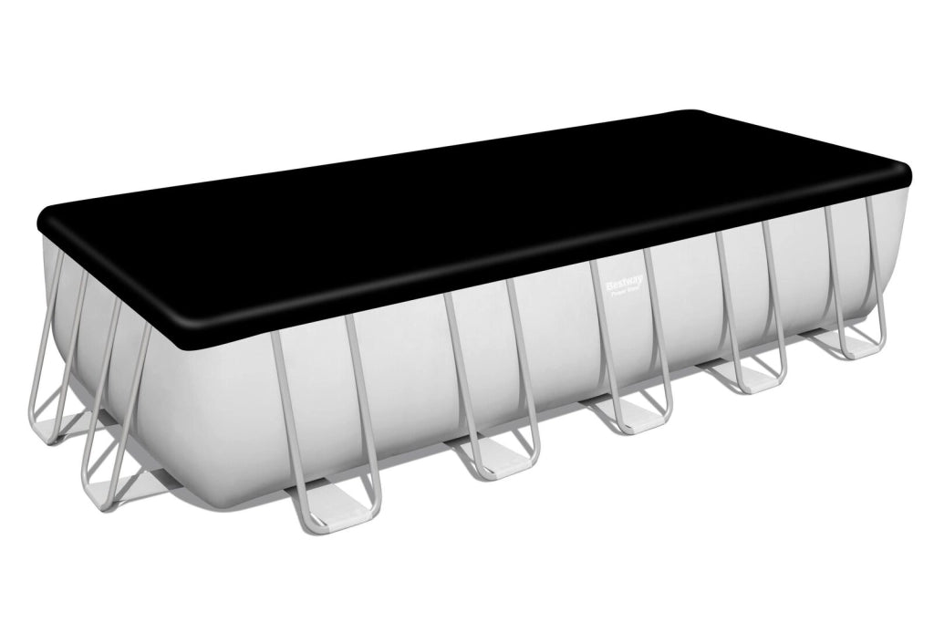 Bestway 5612B Power Steel Piscina Fuori Terra Rettangolare 640x274x132 cm 19281 L Filtro Sabbia colore Bianco