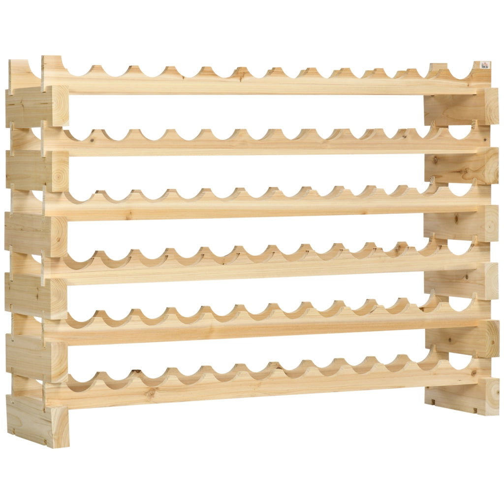 Cantinette 6 Livelli 72 Bottiglie Verticale ¨C zephmum ¨C 114x28x85 cm Legno Naturale