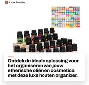 Organizzatore in legno - Risparmio di spazio - 30 fessure - Per oli essenziali - Cosmetici - Legno di alta qualità - Progetto duraturo - Scatola di conservazione