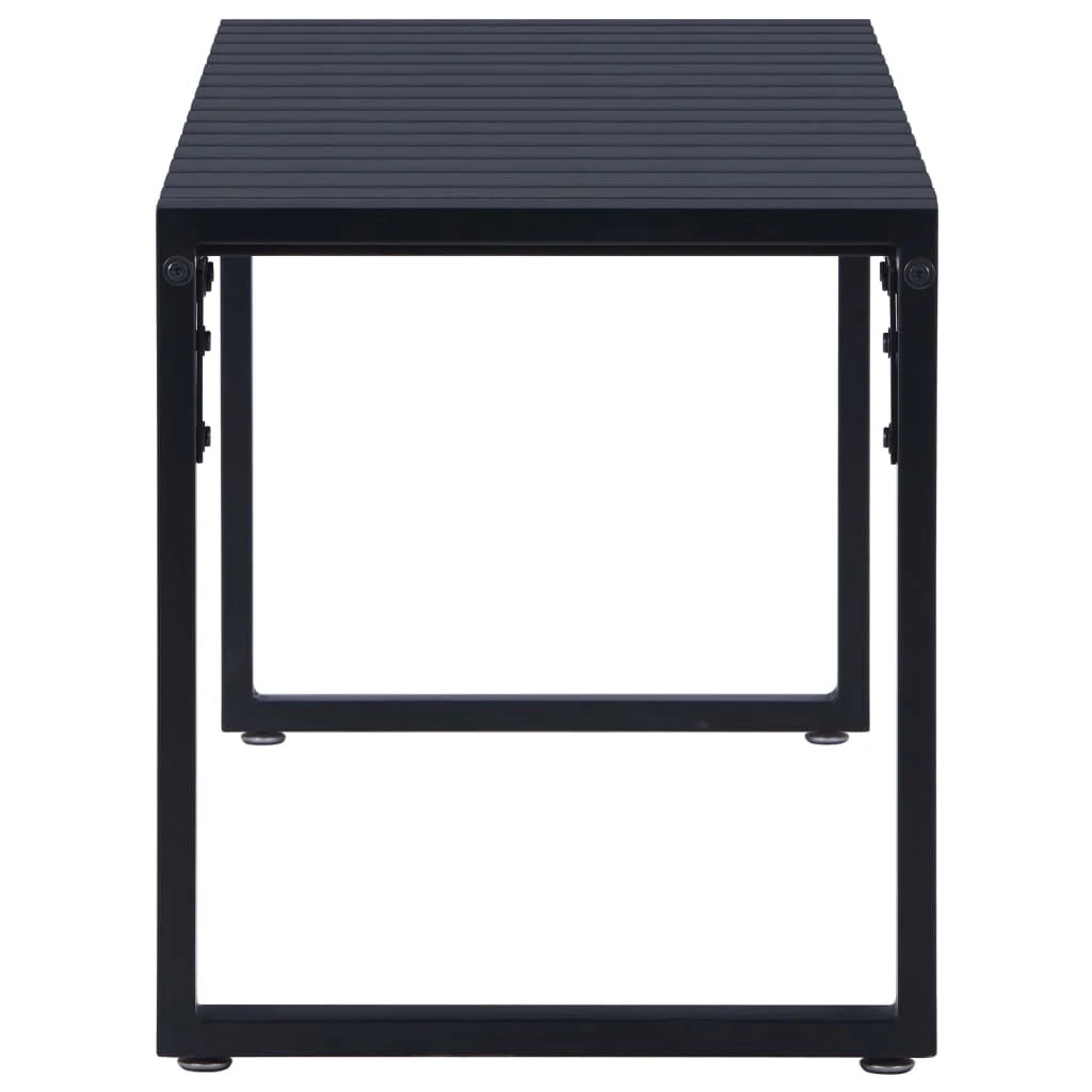 Panca da giardino mobili da esterno per patio terrazza pannello nero da 120,5 cm 02_0011211