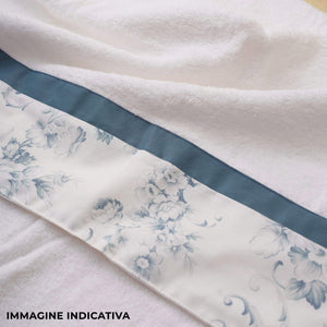 Set Spugna 4 Pezzi Asciugamani Viso + Ospite con Balza Garrini Samantha Rosa