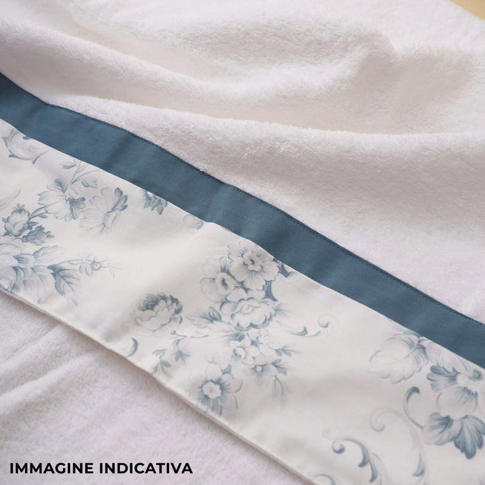 Set Spugna 4 Pezzi Asciugamani Viso + Ospite con Balza Garrini Samantha Rosa