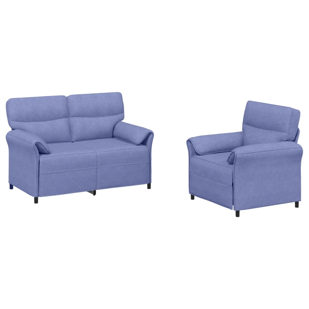 Set di divani 2 pz Blu jeans Tessuto 3424856