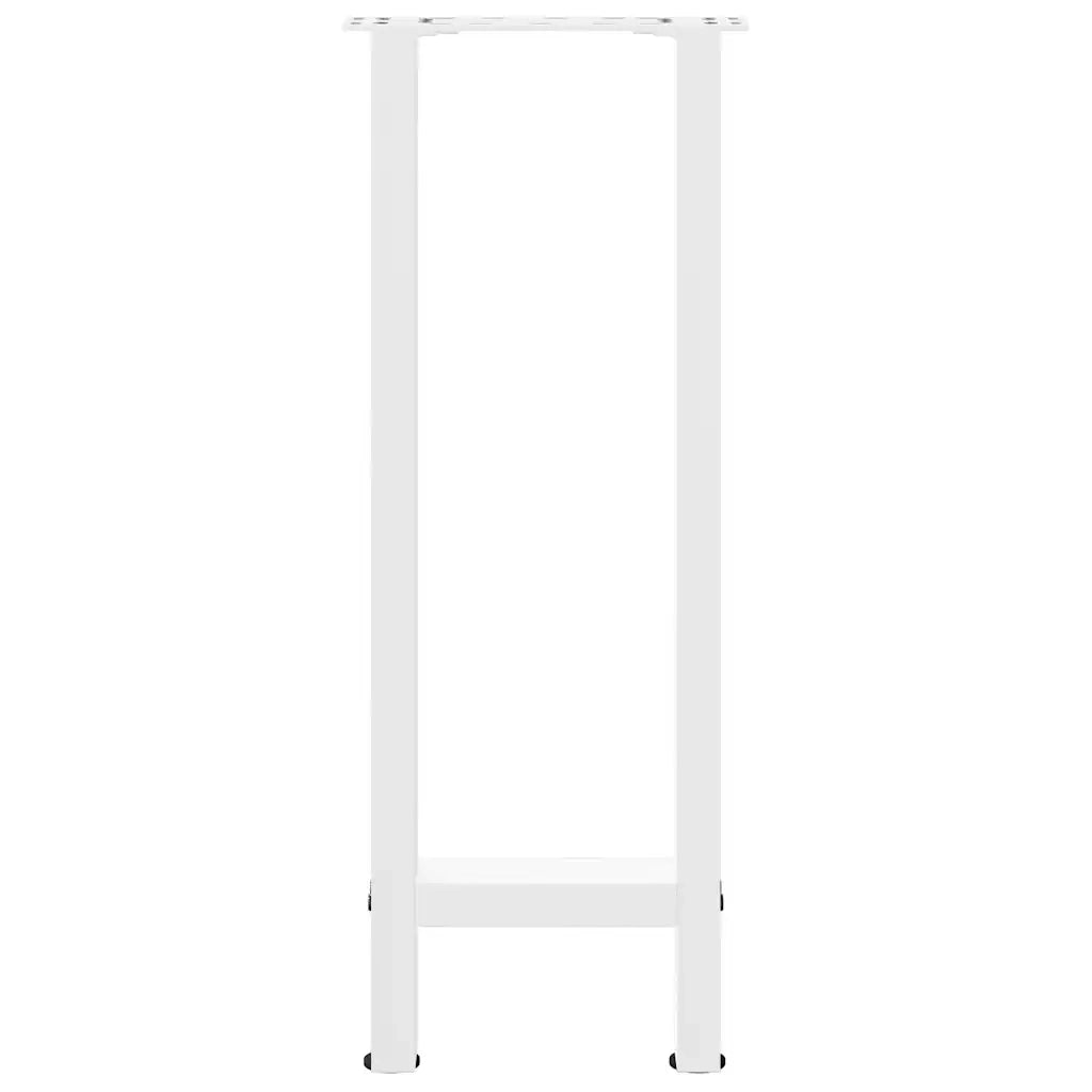 vidaXL Gambe per Tavolo Consolle Bianche 2 pz 28x(72-73) cm Acciaio