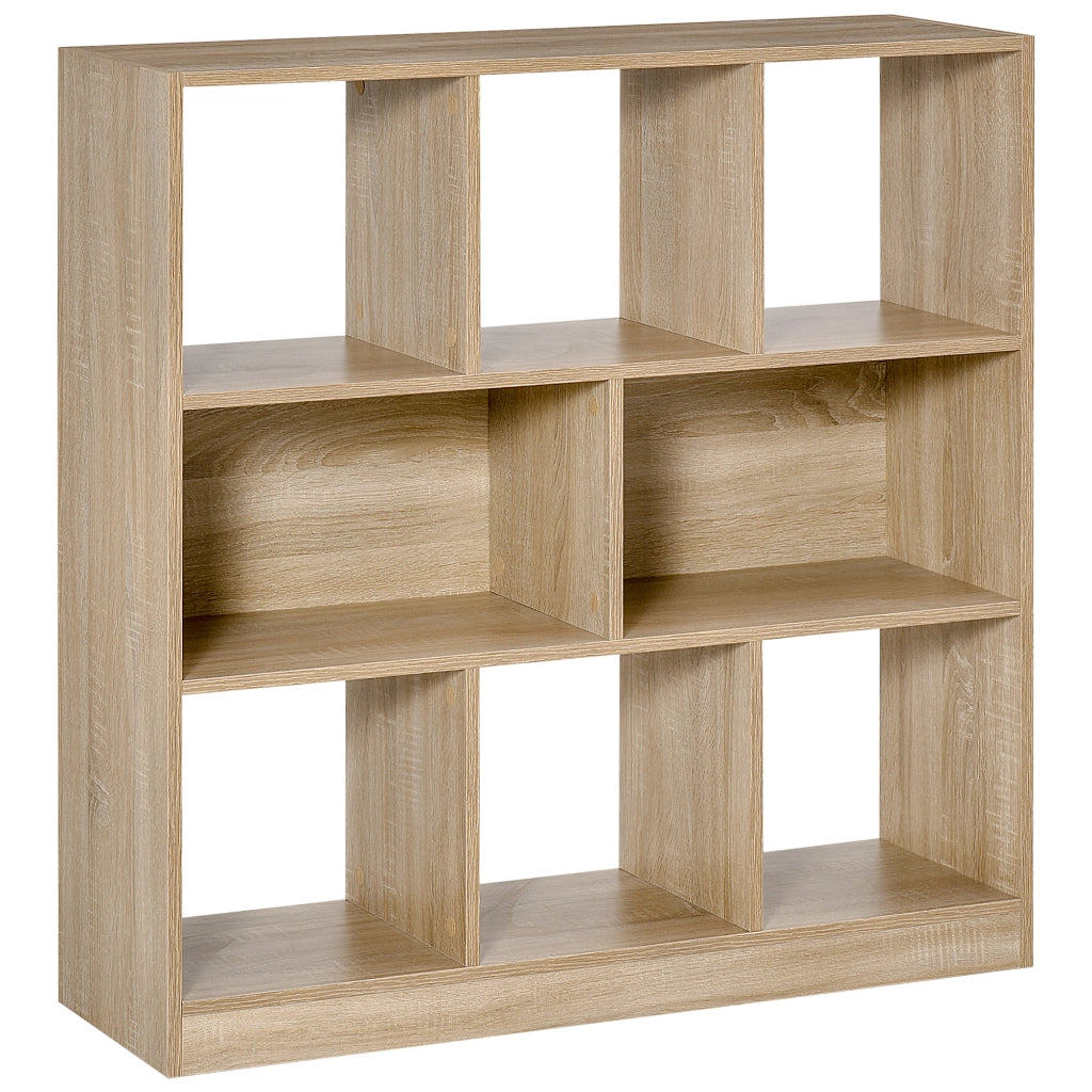Libreria Scaffale 8 Ripiani ¨C zephmum ¨C Quercia 97.5x30x100 cm