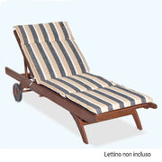 Cuscino da esterno per lettino prendisole, 196x58 cm con volant - Cuscino Da Esterno Per Lettino Prendisole, 196x58 Cm Con Volant Sahara (righe Bianche/beige/grigie)