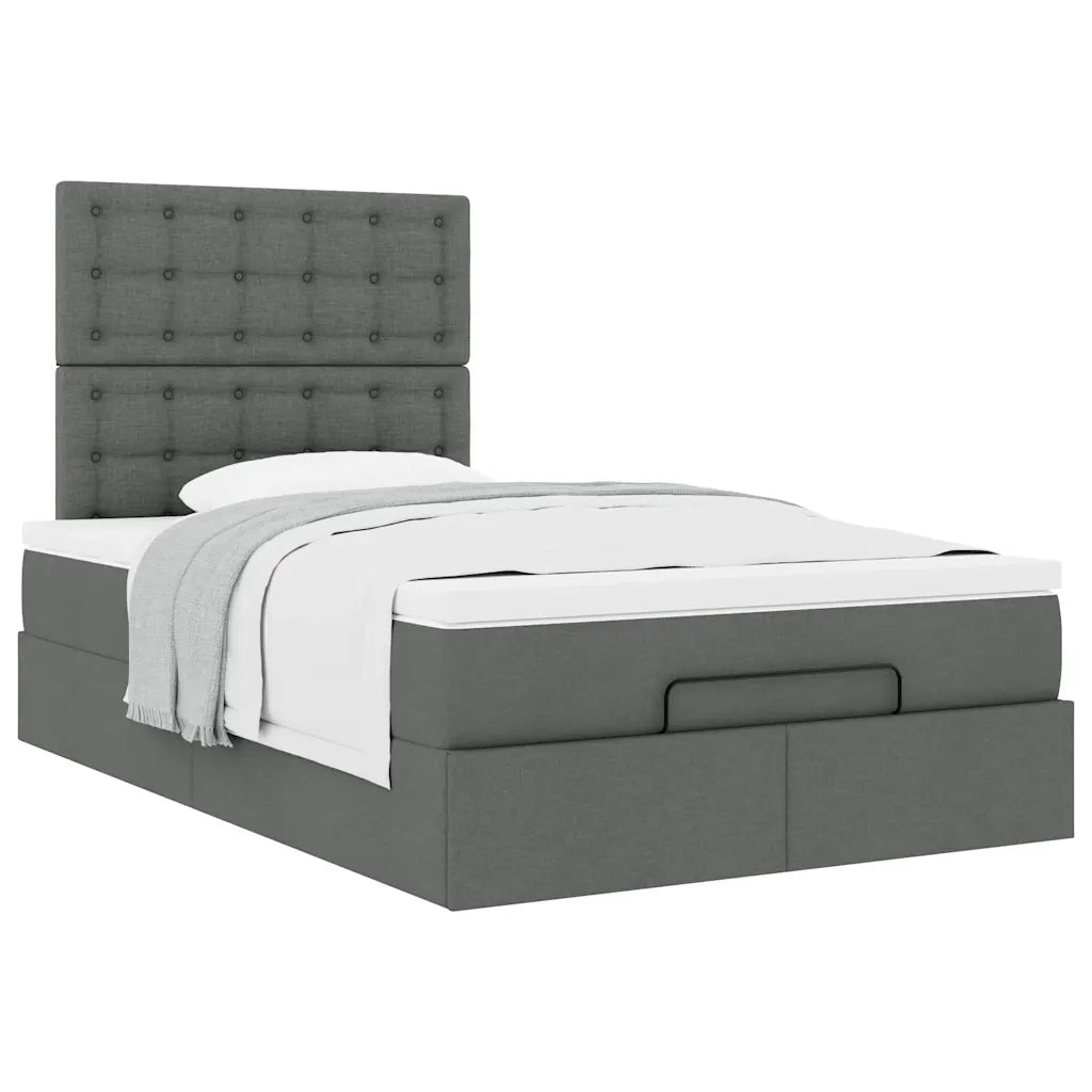 Struttura Letto Pouf con Materasso 120x200 cm in Tessuto 3313314