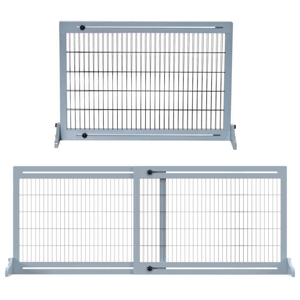 Cancello per scale per cani ¨C zephmum ¨C Grigio Blu + Nero 180 cm