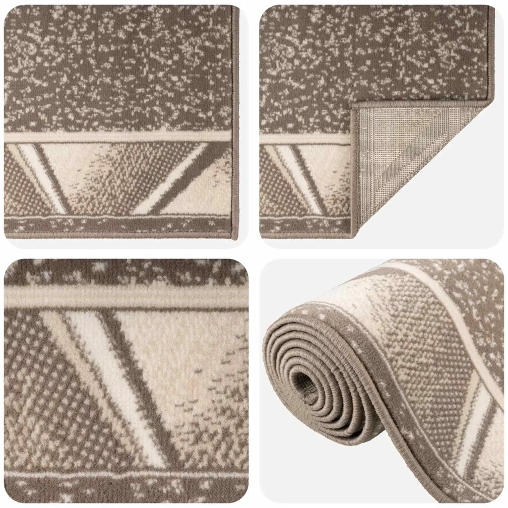 Tappeto Runner FLORNES Tessuto Tortora 67 x 350 cm PP 7 mm 42057426