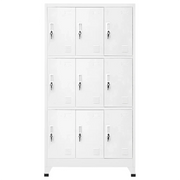 Armadietto a Chiave con 6 Scomparti in Acciaio 90x45x180 cm 20157