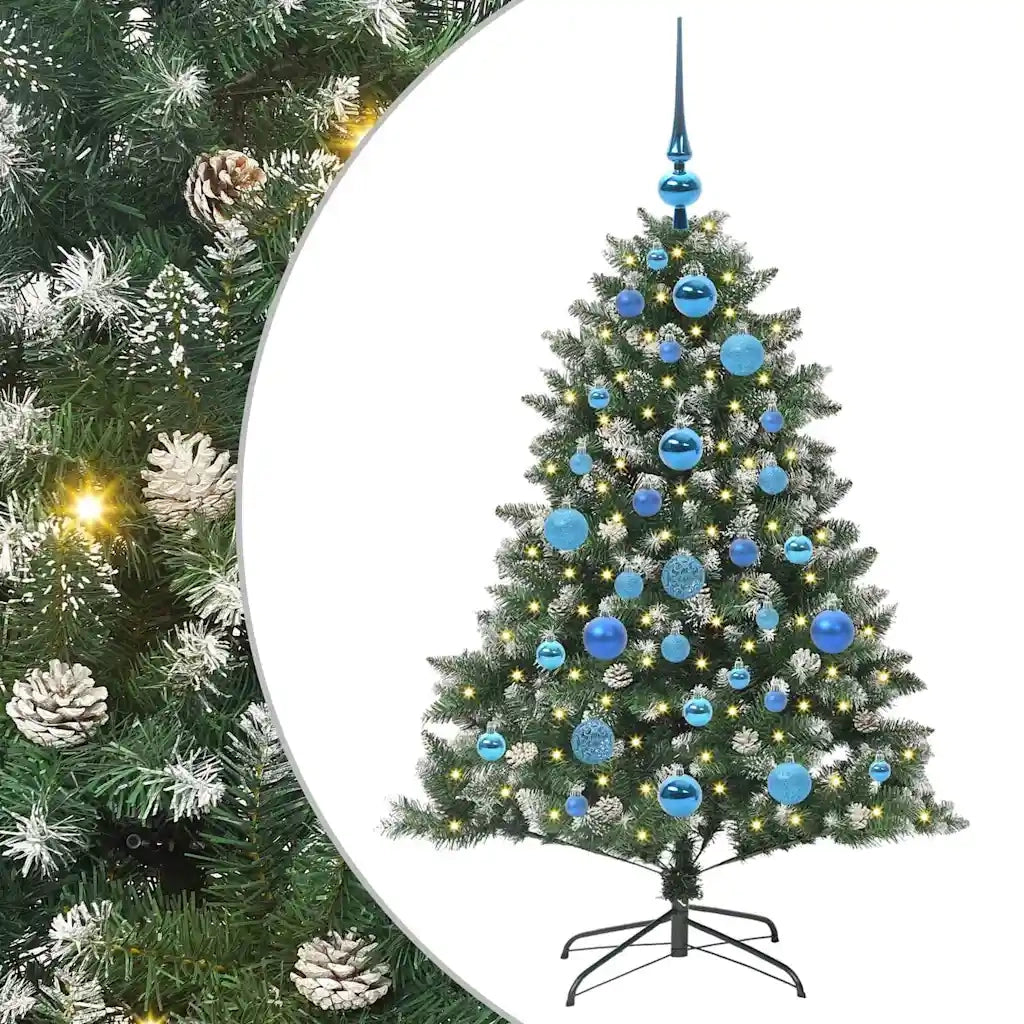 Albero di Natale artificiale con 150 LED Verde 120 cm 3395216