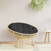 Cuscino Rotondo Nero Ã˜ 100x11 cm in Tessuto Oxford