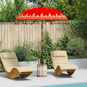 Ombrello balinese con base Rosso 185 x 185 x 260 cm