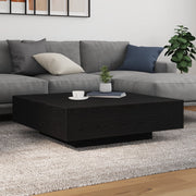 Tavolino da caffÃ¨  con luci LED Rovere Nero 100x100x31 cm