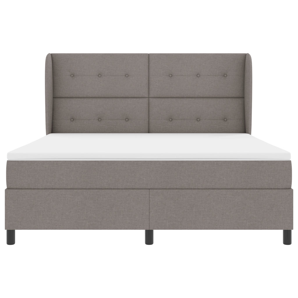 Letto a contenitore con materasso, Tortora, 180x200 cm, Tessuto