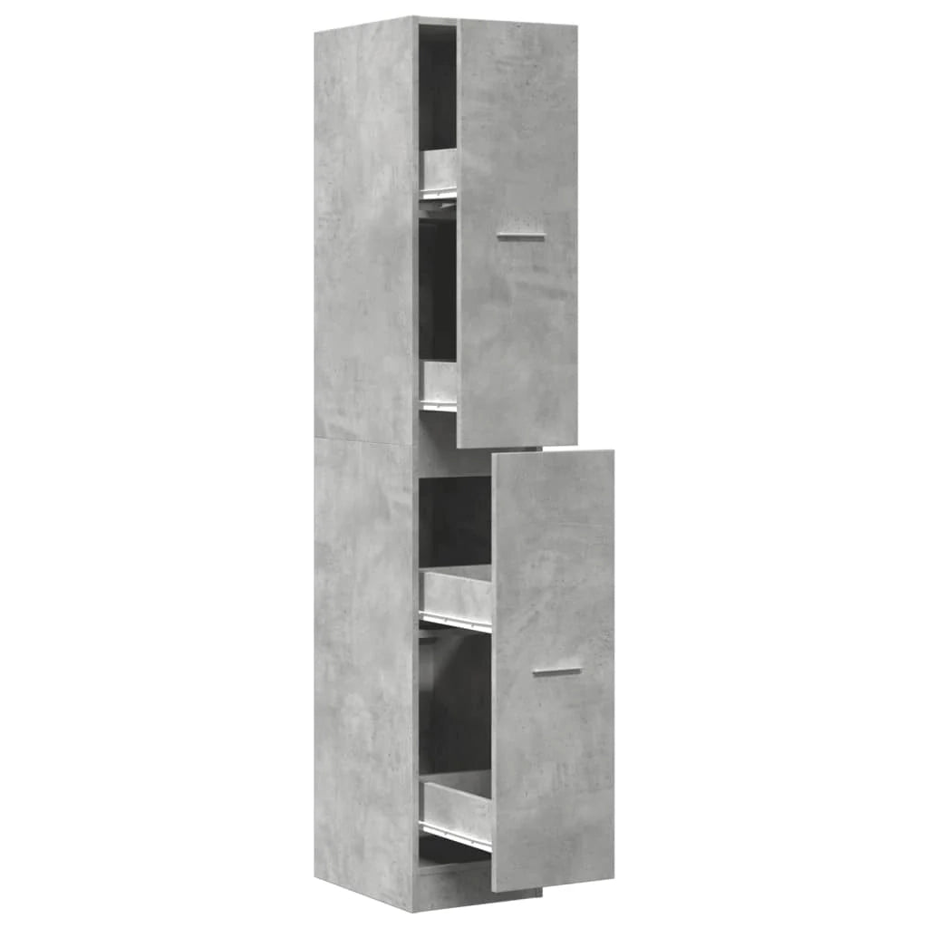 Mobiletto da farmacia grigio cemento 30 x 41 x 174,5 cm pratico contenitore stile classico legno grigio cemento 02_0055652
