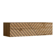 Mobile porta TV sospeso 120cm effetto rovere con facciata fresata. Collezione SWITCH.