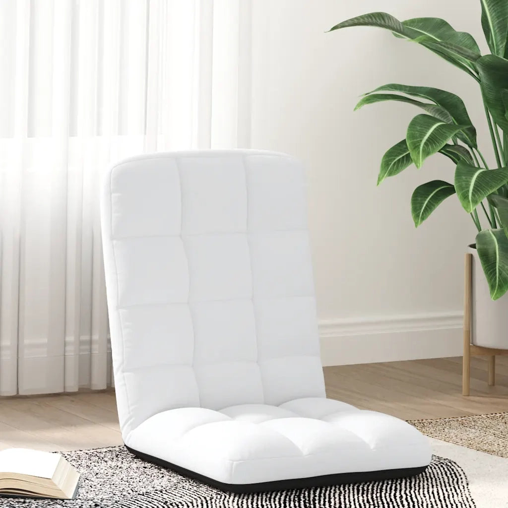 Sedia da Terra Pieghevole Bianco 71x51x62 cm in Tessuto 4019743