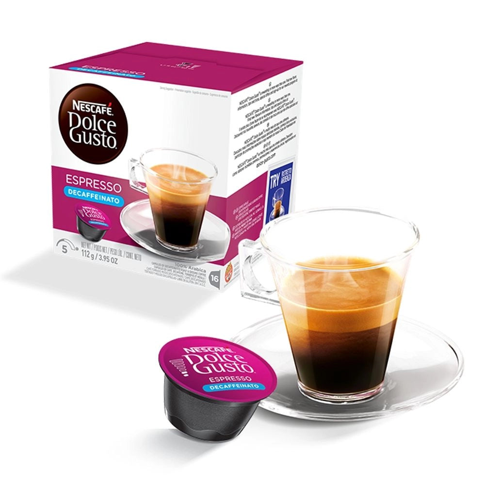 Nescafe' dolce gusto espresso decaffeinato caffe' in capsule multipack 3 confezioni da 16 capsule ciascuna