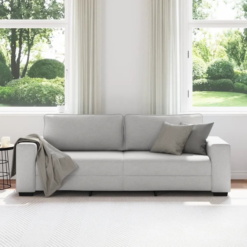 vidaXL Divano a 3 Posti Grigio Nuvola 180 cm in Tessuto
