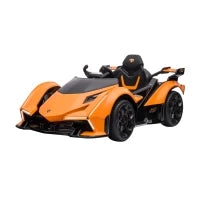 Macchina Elettrica per Bambini Lamborghini con Telecomando, Fari LED e Musica, Età 3+ Anni, Arancione