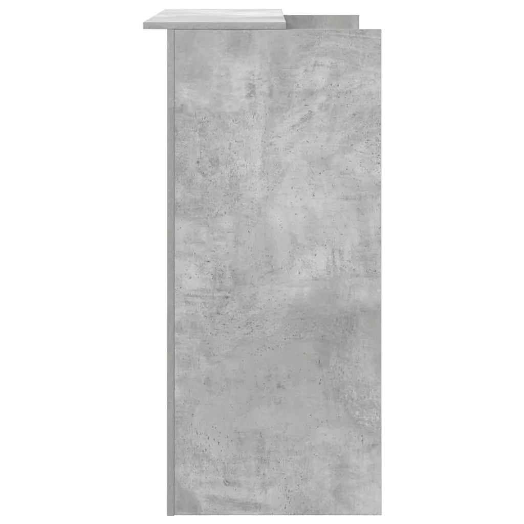 Banco Reception | Scrivania | Tavolo da Ufficio Grigio Cemento 100x50x103,5cm Legno Multistrato
