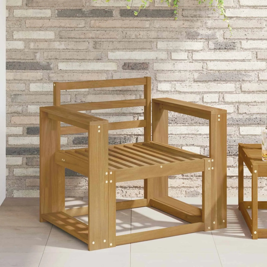 Set di divani da esterno Legno di Acacia Massello Bianco 3438978