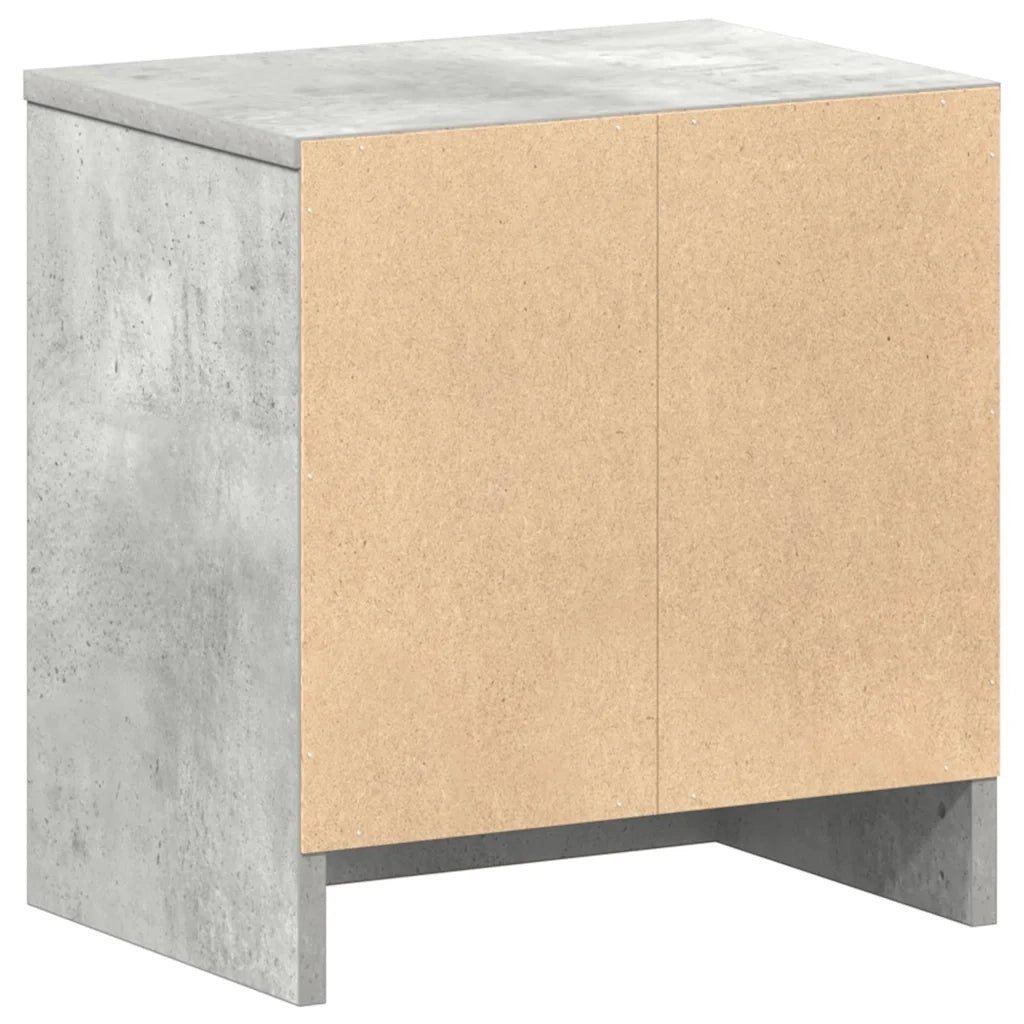 Comodini 2 pz con Cassetto Grigio Cemento 39x28x41 cm 858756