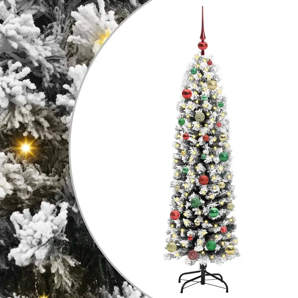 Albero di Natale Artificiale-Albero Natalizio con 150 LED Verde 150 cm 769901