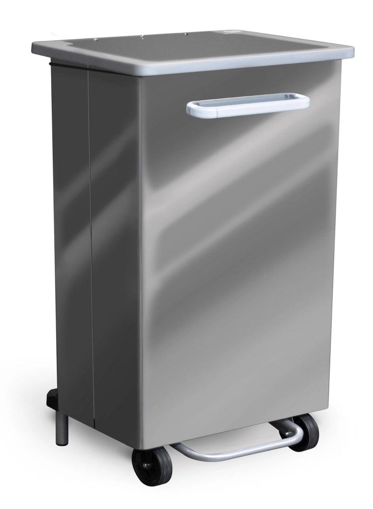 Pattumiera Per Raccolta Differenziata 47x37xh83 cm in Acciaio Inox a Pedale Lucido