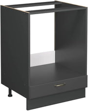 Mobile per forno da incasso Fame-Line, Landhaus antrazit-oro, 60 cm senza piano di lavoro