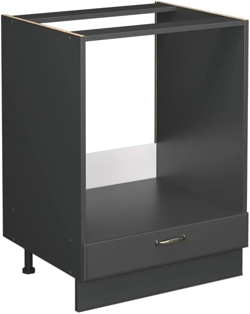 Mobile per forno da incasso Fame-Line, Landhaus antrazit-oro, 60 cm senza piano di lavoro