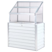 Serra in alluminio per balconi letto da giardino rialzato pannelli protetti dai raggi UV bianco sporco