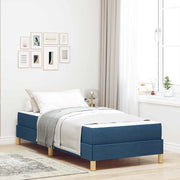 Letto a molle con materasso Blu 90 x 200 cm Tessuto