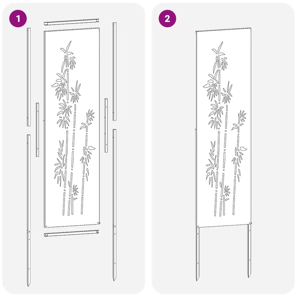 Schermo per privacy in giardino Floreale Argento 32 x 140 cm 876228