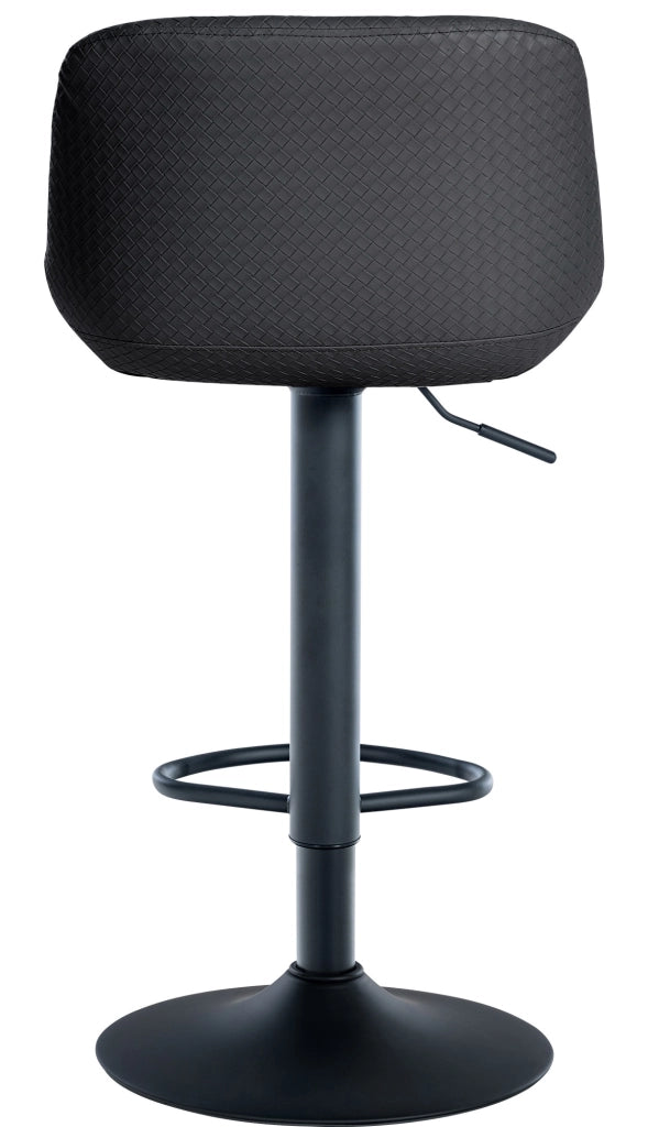 Sgabello Loft nero,Finta pelle