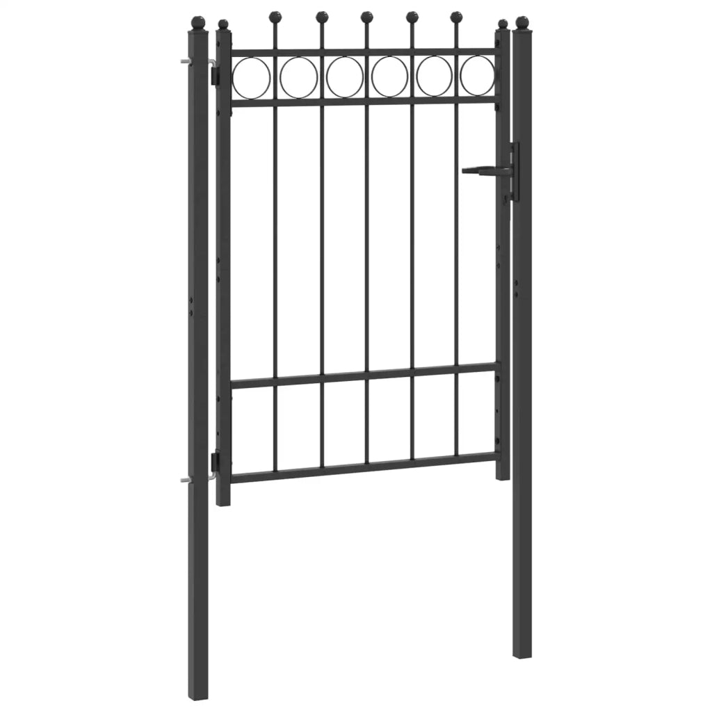 Cancello per recinzione HORST 100 x 125 cm Metallo Nero 42034060