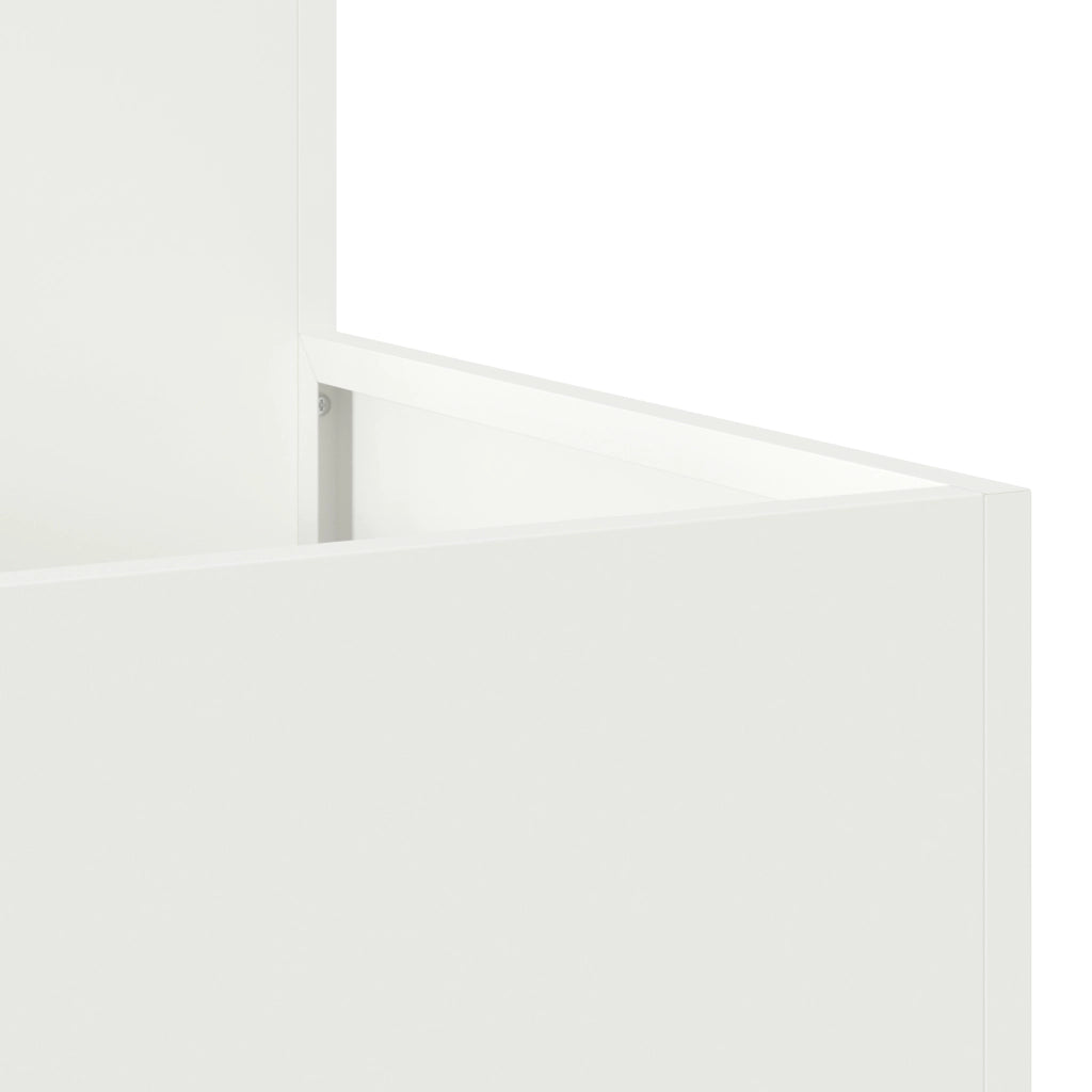 Fioriera da Giardino 80x80x48 cm Acciaio Bianco