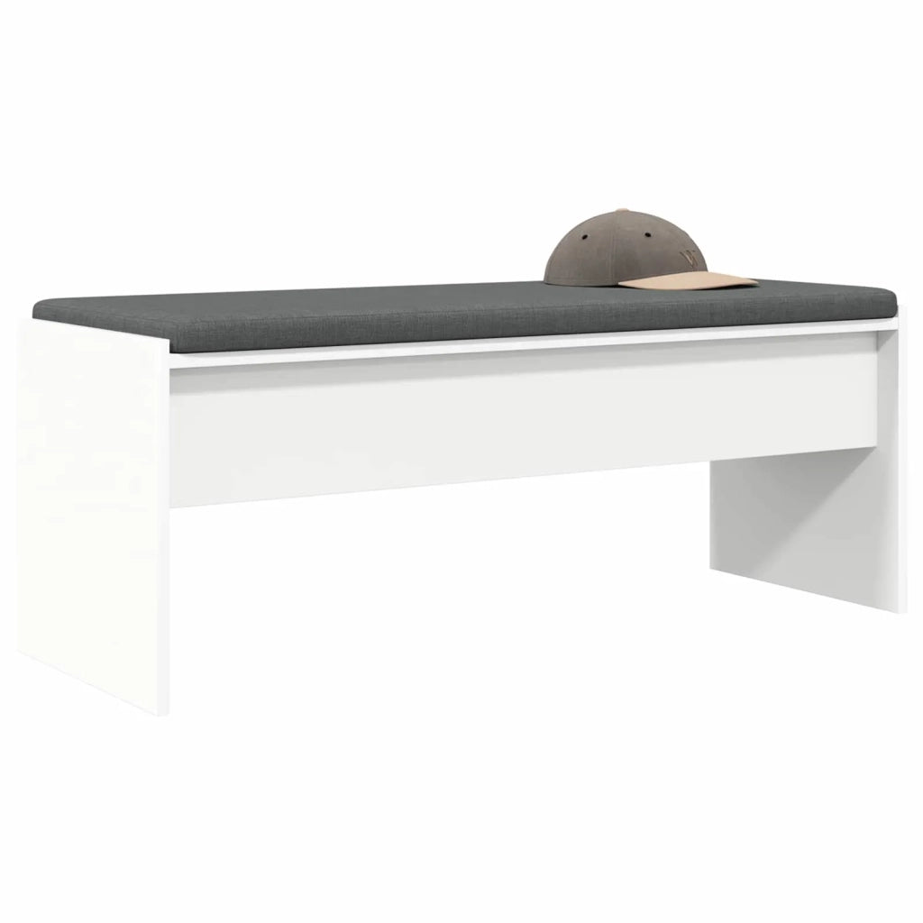 Panca per ingresso con cuscino Bianco 103 x 38 x 40 cm 891560