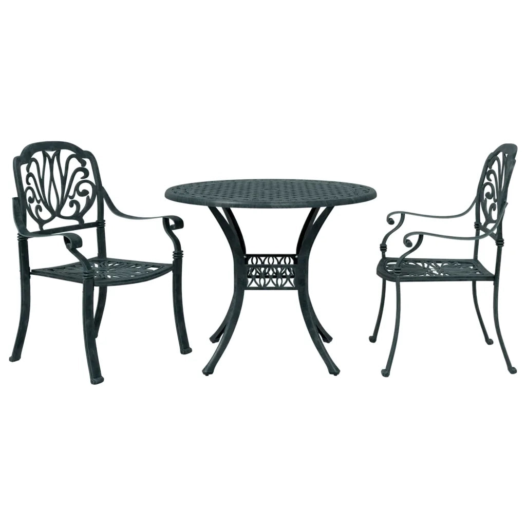 Set da Bistrò 3 pz Verde in Alluminio Pressofuso 3216325