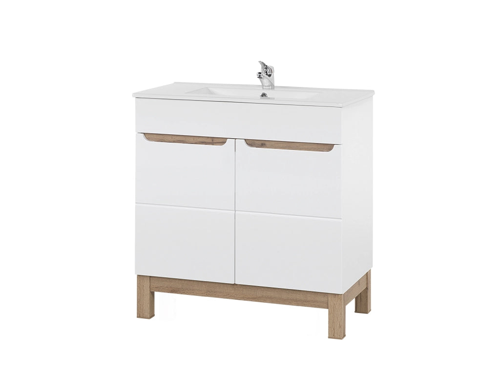 Set mobili bagno 80 cm con lavabo Bali White 80 x 1401 x 1401 cm