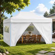 Foldable Party Tent With 4 Side Panels, 3x4.5 M, White