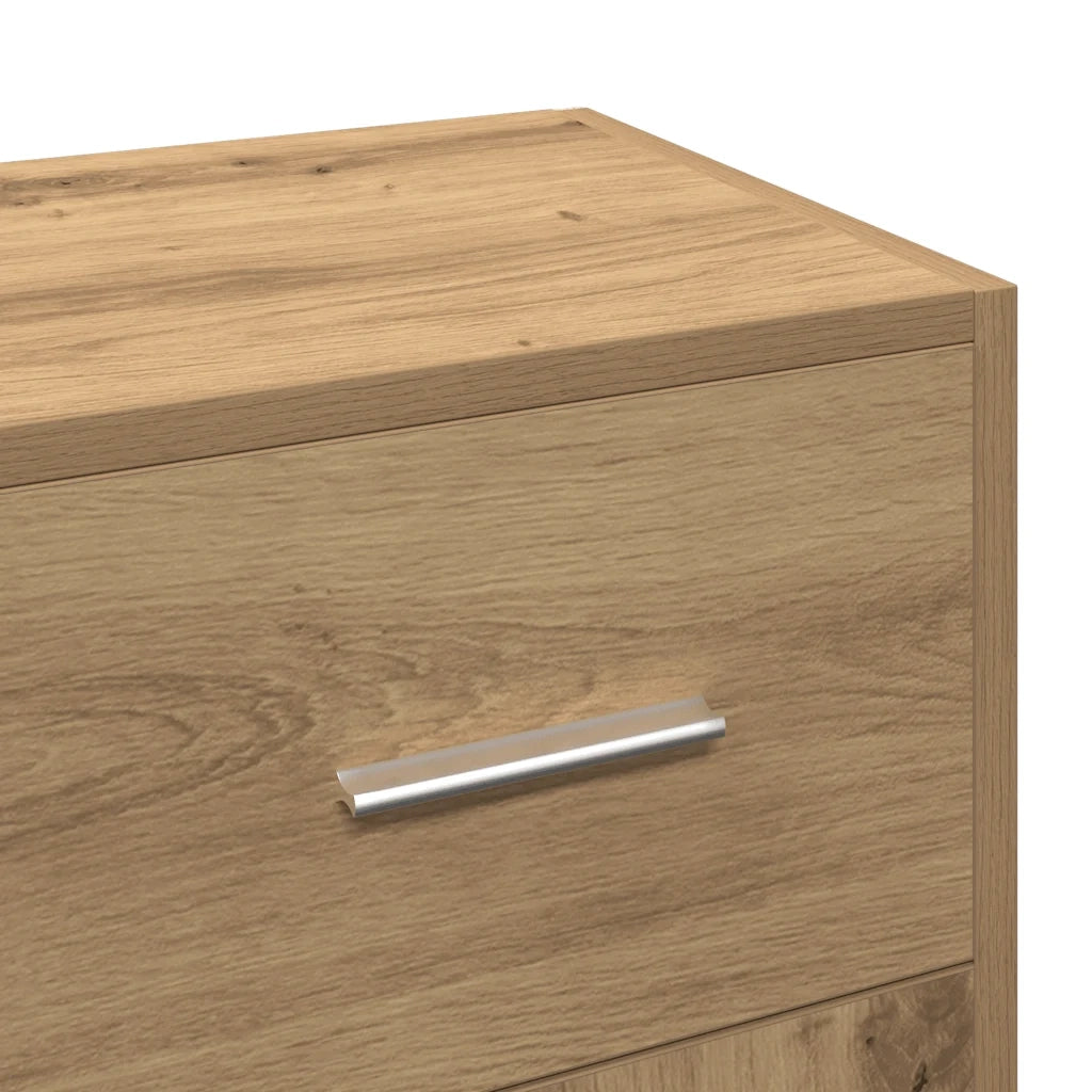 Credenza Rovere Artigianale 91x28x75 cm in Legno Multistrato 855895