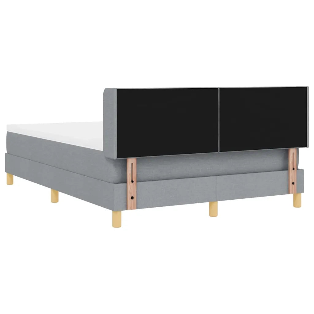 Letto a molle Grigio chiaro 190 x 140 cm Poliestere 3341349