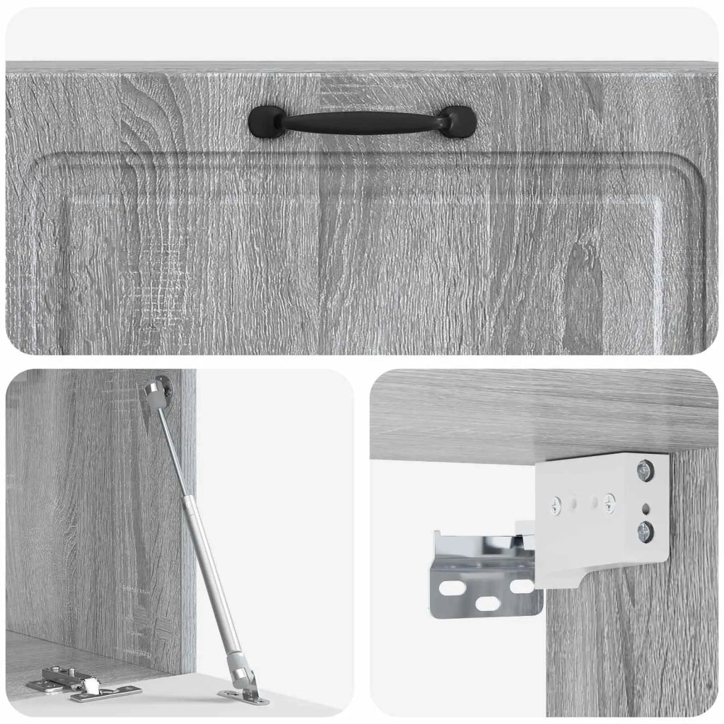 Mobile Porta TV da Muro Grigio Sonoma 98 x 31 x 30 cm