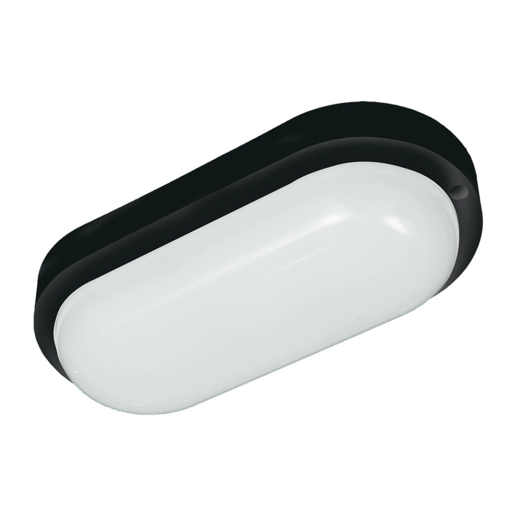 Plafoniera canale ovale nera LED 8W 4000K IP64 Davo